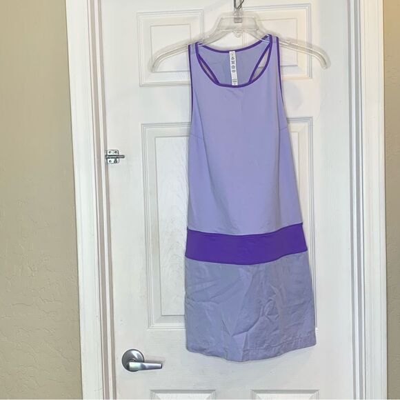 Lululemon Blissed Out Racerback Dress Cool Breeze Power Purple Size 6 - Picture 1 of 9